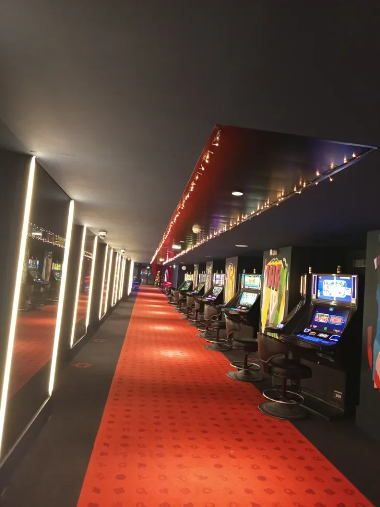 Red corridor at Casino Barrière Biarritz