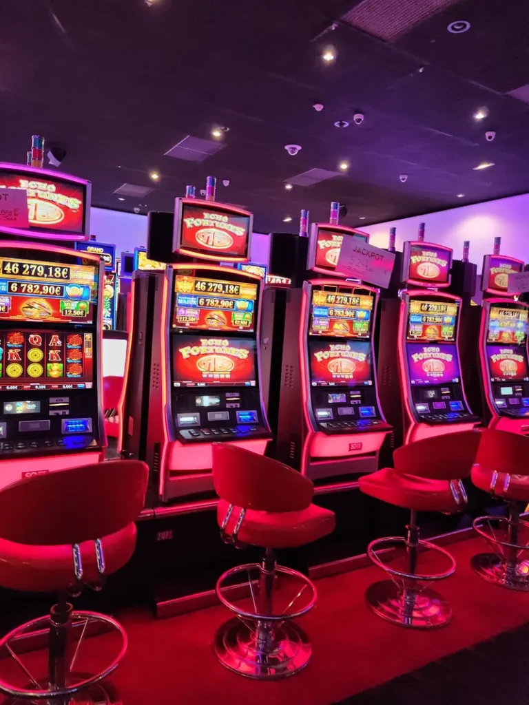 Red slot machines at Casino Barrière Bordeaux