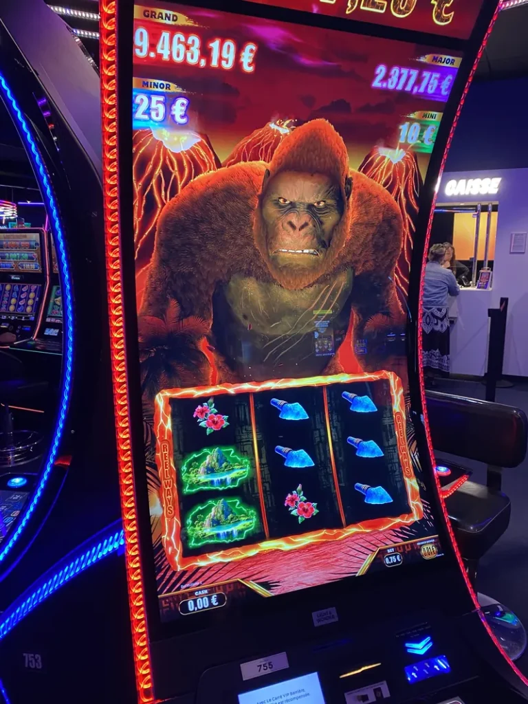 Tall slot machine at Casino Barrière Bordeaux