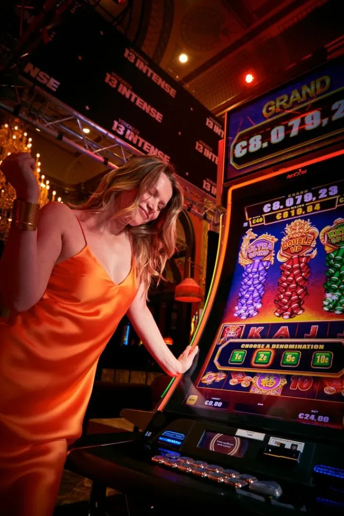 Slot machine player at Casino Barrière Lille