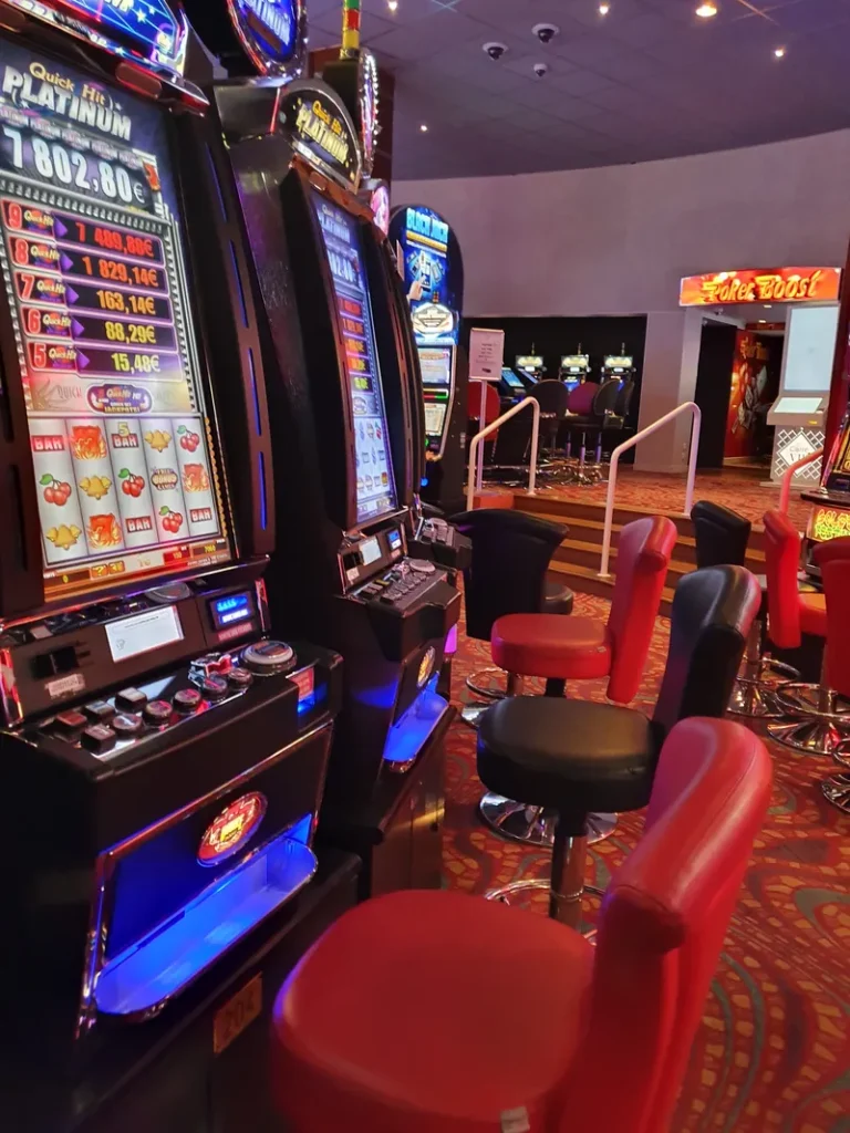 Slot machine aisle at Casino Barrière Ouistreham