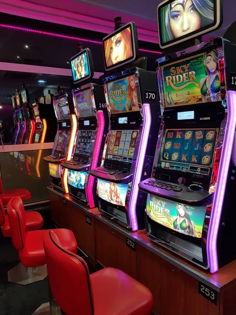Slot machine row at Casino Barrière Sainte-Maxime