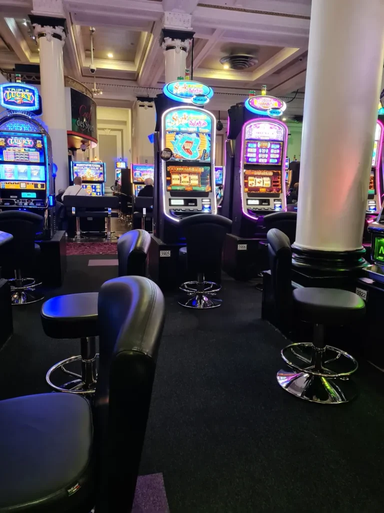 Slot machine corner at Casino Barrière Trouville