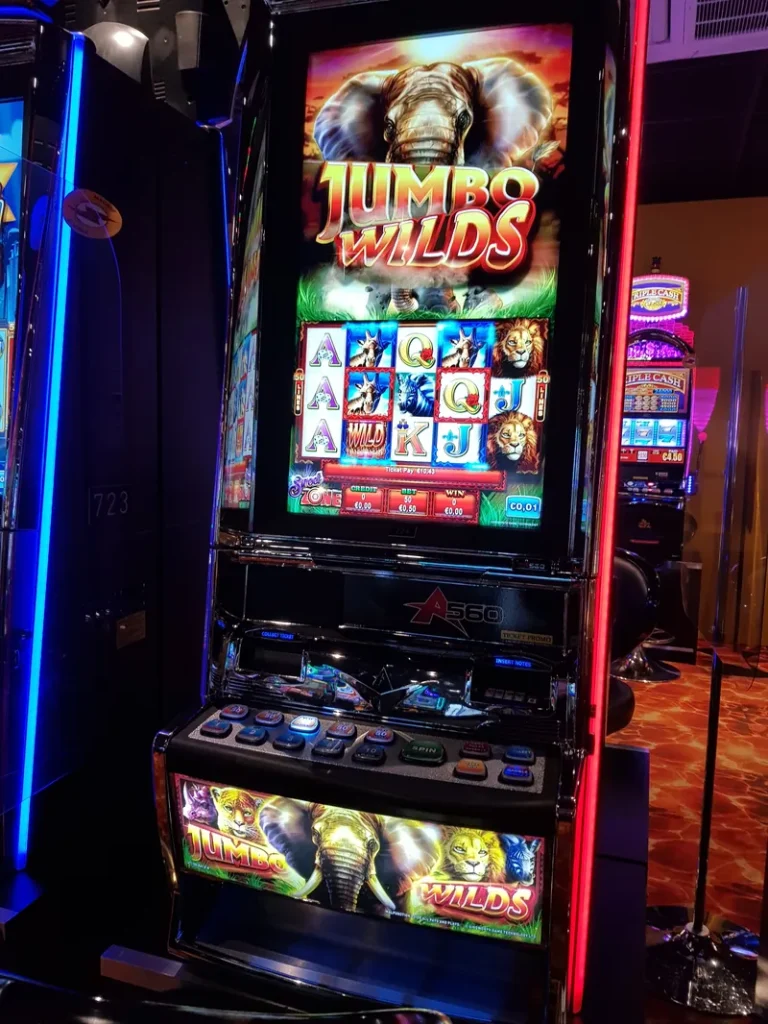 Tall slot machine at Casino de Dunkerque
