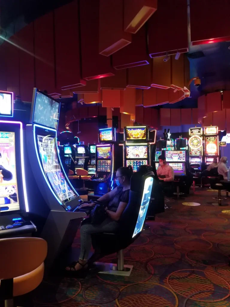 Colourful gaming machines at Casino de Pougues-les-Eaux