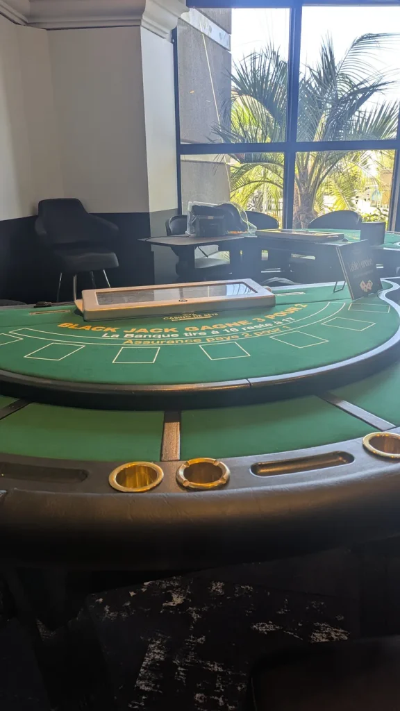 Green table at Casino de Sète