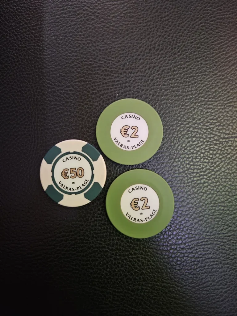 Casino chips at Casino de Valras-Plage