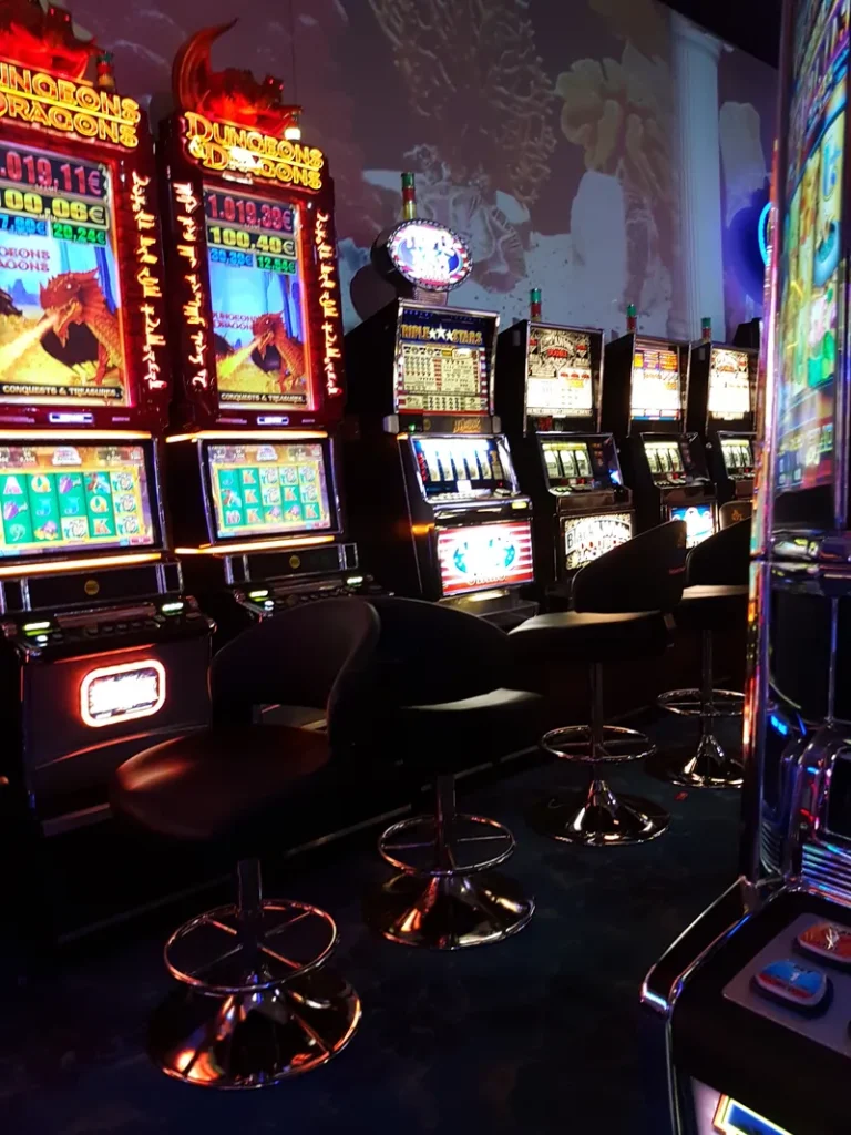 Slot machine row at Casino de Valras-Plage