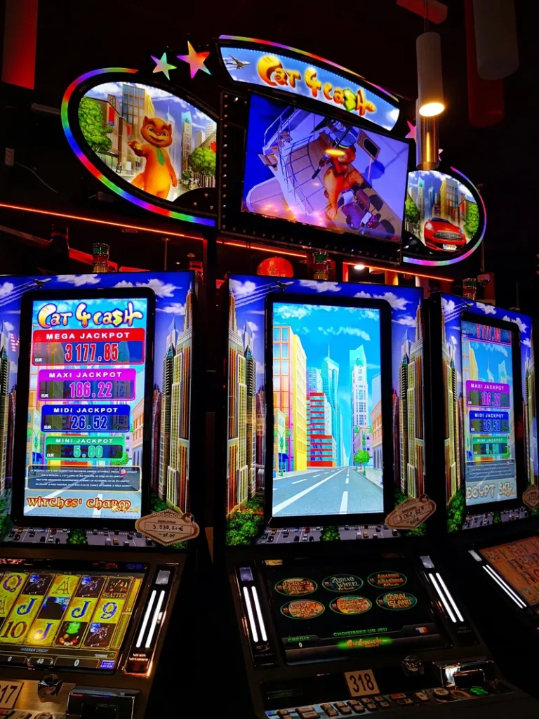 Twin slot machines at Casino Flamingo