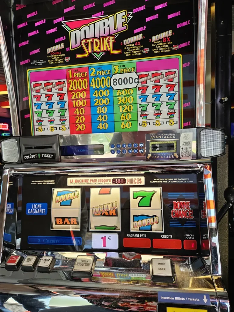 Winner-themed gaming machine at Casino JOA de Gérardmer