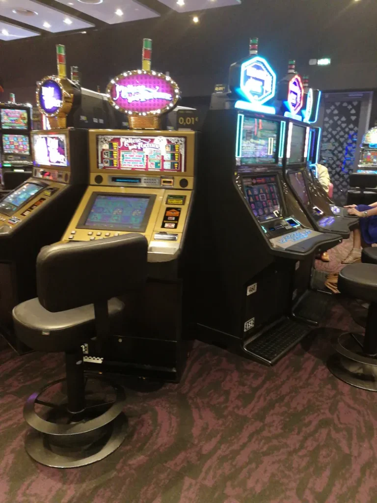 Cluster of slot machines at Casino JOA de Montrond-les-Bains
