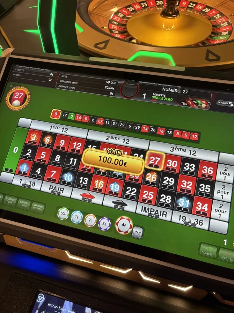 Electronic roulette terminal at Casino JOA du Tréport