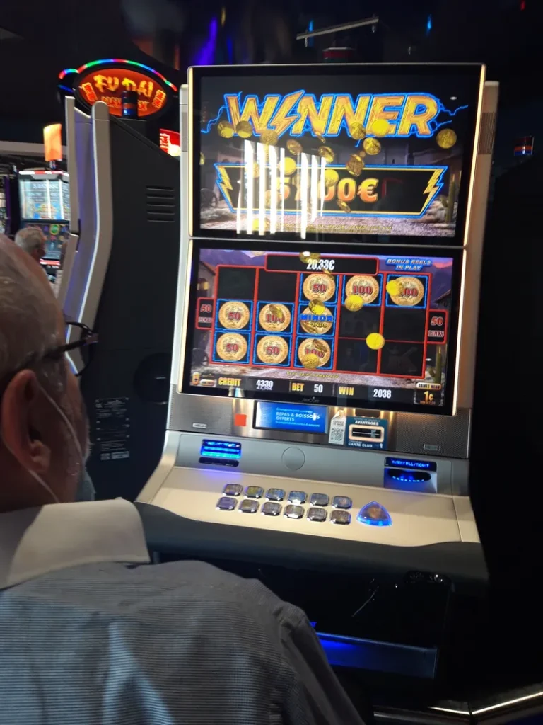Winner-themed slot machine at Casino JOA Saint-Laurent-en-Grandvaux