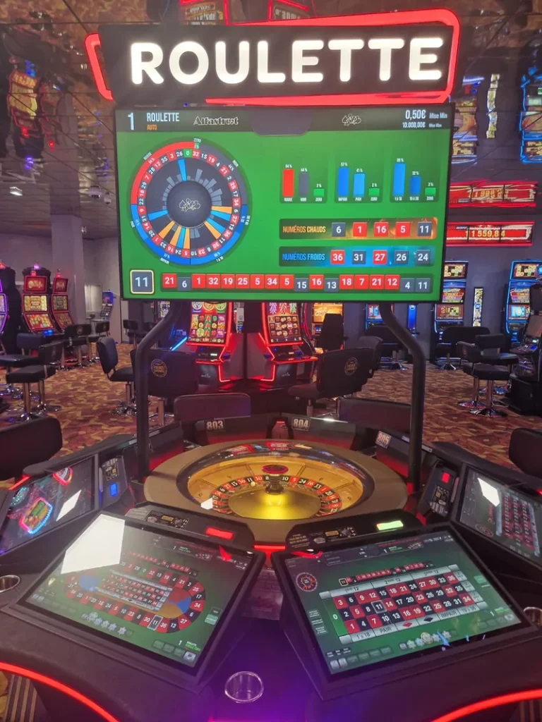 Electronic roulette terminal at Casino de Bourbon-Lancy